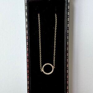 XIV Karats Diamond Circle Bracelet - 14k Solid Gold with Diamonds